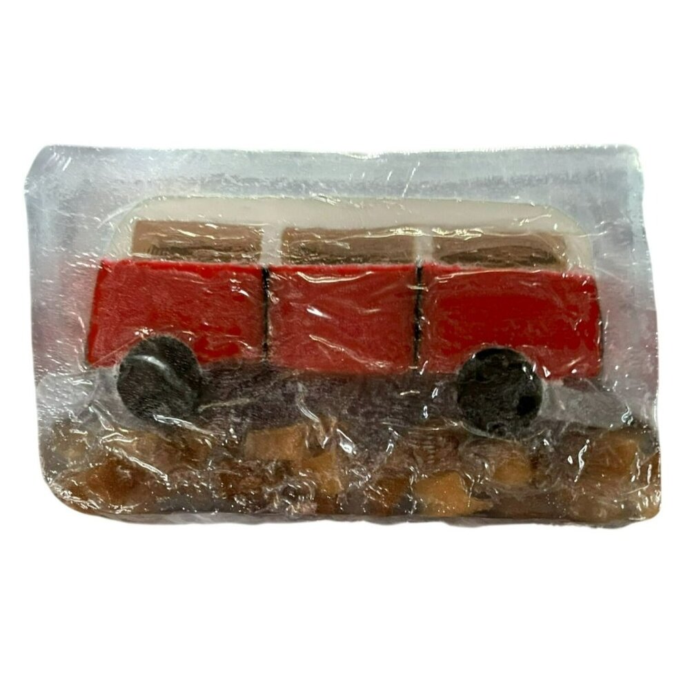 Handmade Glycerin Soap Wanderlust Red Van Design 5.8 Oz Jasmine & Basil Scented